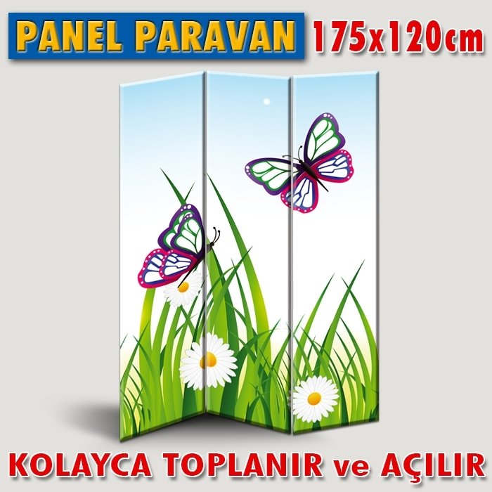 GÖRSELLİ KATLANIR PANEL BÖLME SİSTEMİ - KELEBEKLER