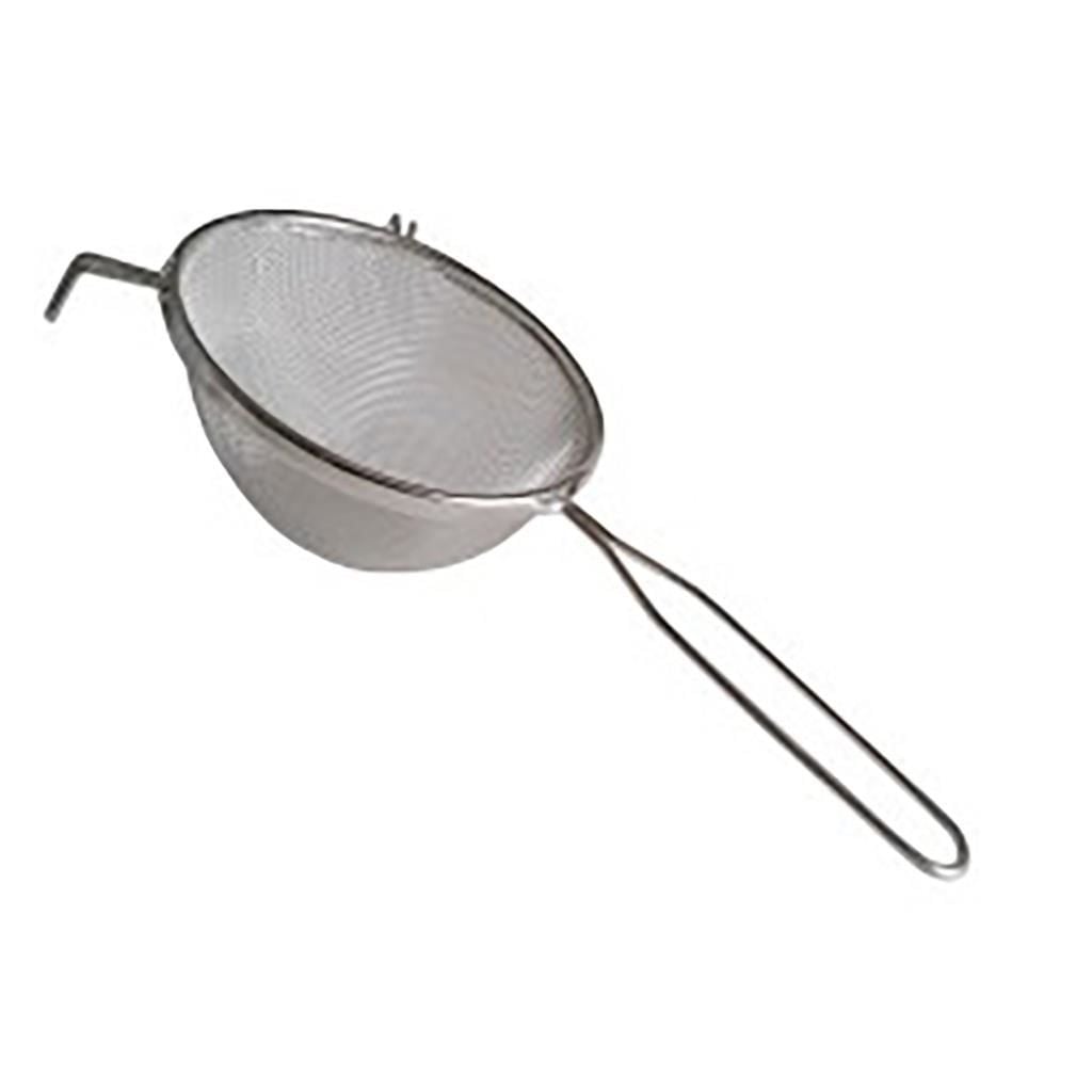PASLANMAZ ÇELİK 17 CM ÇAP 16 CM SAP UZUNLUĞU KALAYLI SÜT VE SIVI SÜZGECİ