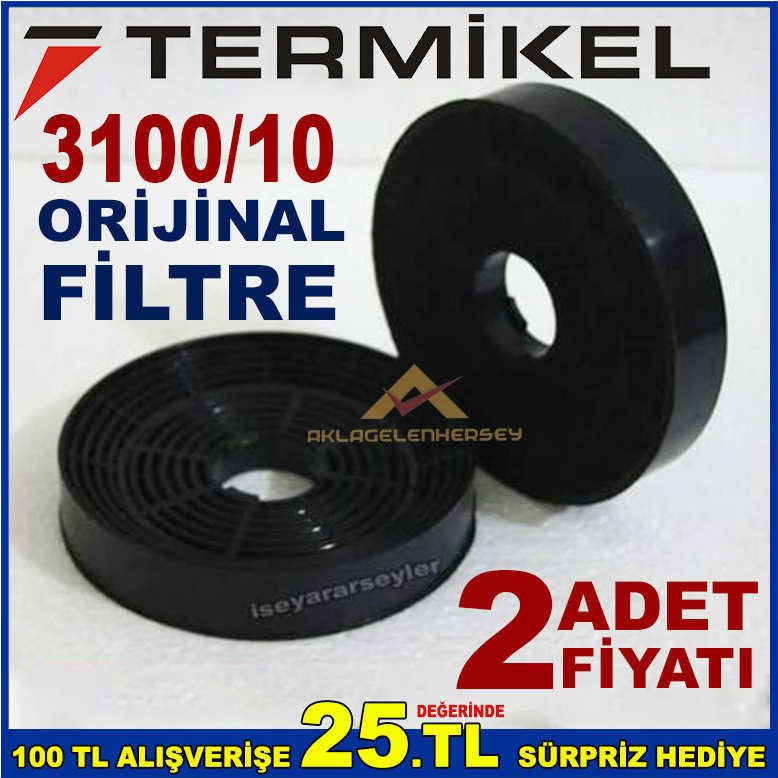 TERMİKEL 3100/10 ANKASTRE DAVLUMBAZ FİLTRESİ 3100/10 ASPİRATÖR KARBON FİLTRE