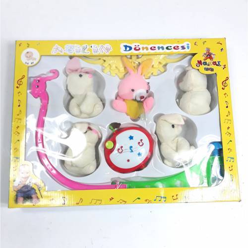 Nazar Oyuncak Pilli Müzikli Peluş Oyuncaklı Bebek Dönencesi