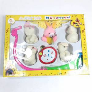 Nazar Oyuncak Pilli Müzikli Peluş Oyuncaklı Bebek Dönencesi
