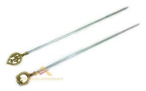 Antik pirinç başlı ömür boyu garantili paslanmaz çelik kebap şişi eniyi kalitede şiş kebaplar için