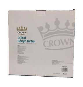 Crown Boğaz Köprüsü Desenli Banyo Tartısı Dijital Cam Baskül LCD Ekran Yük Uyarı Göstergesi