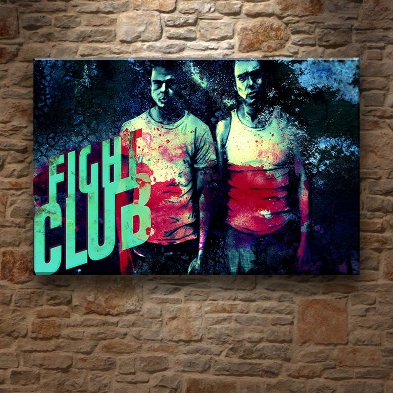 FIGHT CLUB KANLI GECE 7 değişen ölçü ORİJİNAL KANVAS TABLO