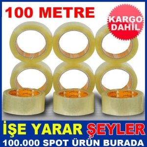 1 ADET ŞEFFAF SAĞLAM KALİTELİ 100 METRE KOLİ BANDI KD-3