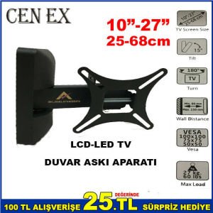 CEN EX 10'' 27'' 25-68 cm LCD-LED TV HAREKETLİ DUVAR ASKI APARATI 27 kg