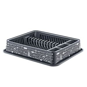 Food Desenli Altı Özel Tepsili Bulaşıklık Tabaklık Kaşıklık 50x42cm Bulaşık Sepeti