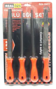 Real Özs 4lü Profesyonel 30cm Uzunluğunda Plastik Saplı Eğe Seti Kaliteli Hammaddeden Üretilmiştir