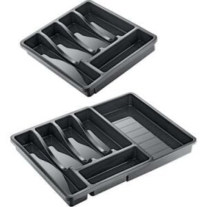 35x30x5,5 Ebatlarında Kaliteli Plastikten Büyüyen Kayar Kaşıklık Gri Renkte 5 Gözlü