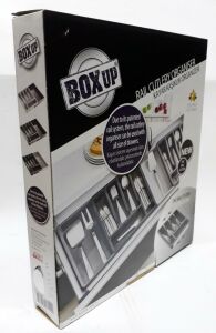 35x30x5,5 Ebatlarında Kaliteli Plastikten Büyüyen Kayar Kaşıklık Gri Renkte 5 Gözlü