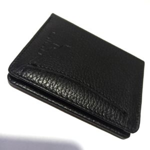 Karalı Hakiki Deri 20 Kartlık Kredi Kart Cüzdanı 10 cm  X  8 cm