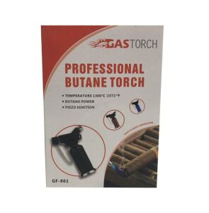 Gastorch Pürmüz Çakmak Kapaklı 1300 Derece Gazlı Pürmüz Çakmak Alev Isı Tabancası Zincirli