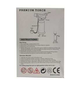 Gastorch Pürmüz Çakmak Kapaklı 1300 Derece Gazlı Pürmüz Çakmak Alev Isı Tabancası Zincirli