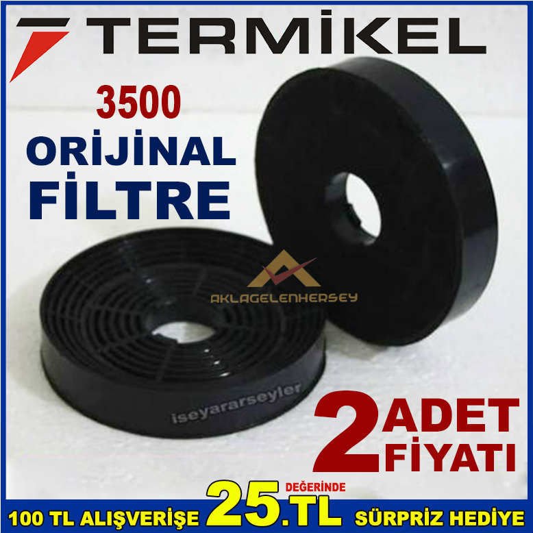 TERMİKEL 3500 ANKASTRE DAVLUMBAZ FİLTRESİ 3500 ASPİRATÖR KARBON FİLTRE