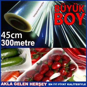 45cmEN 1.KALİTE 300mt GIDA KORUYUCU STREÇ FİLM