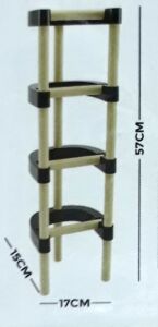 Seowood 15x17x57cm Boyutlarında Modüler Ahşap Tuvalet Kağıtlığı Beş Tuvalet Kağıdı Hazneli