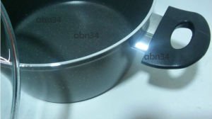 24cm Döküm Alüminyum Granit Tencere Full Granit Kaplama Cam Kapakli Ezme Alüminyum Derin Tencere abn