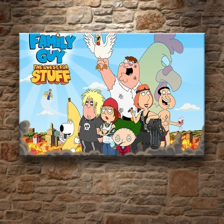 FAMILY GUY OYUNU 7 değişen ölçü ORİJİNAL KANVAS TABLO