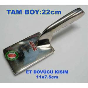 PASLANMAZ ÇELİK BÜYÜK BOY ET TOKMAĞI ET DÖVÜCÜ,Türk Malı klasik et dövücü,Kasap stil demir et döğücü