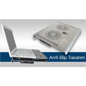 İNCA INC-354BX ALÜMİNYUM PANEL SÜPER SESSİZ CİFT FANLI 7''-17'' NOTEBOOKLAR İÇİN NOTEBOOK SOĞUTUCU