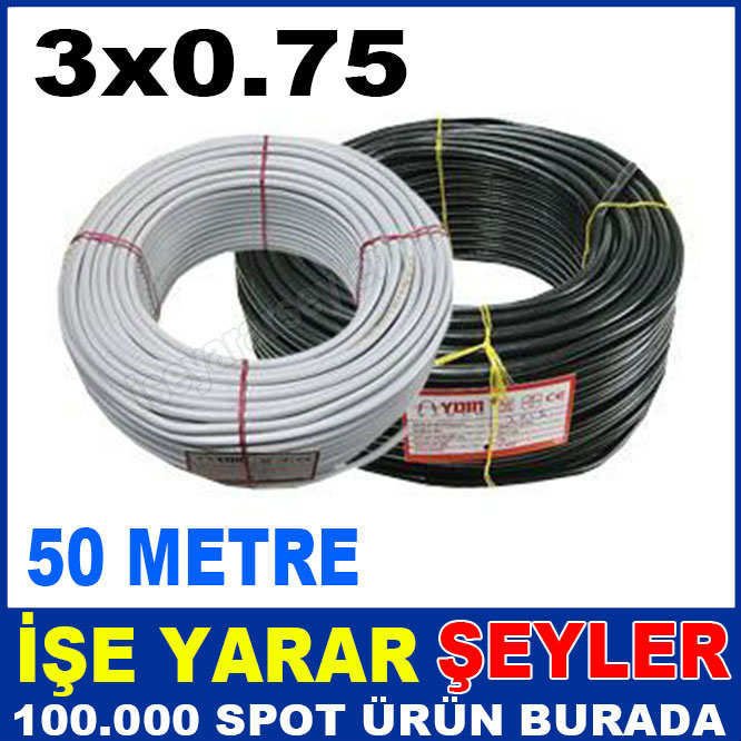 50metre A KALİTE 3x0.75 TTR ELEKTRİK KABLOSU