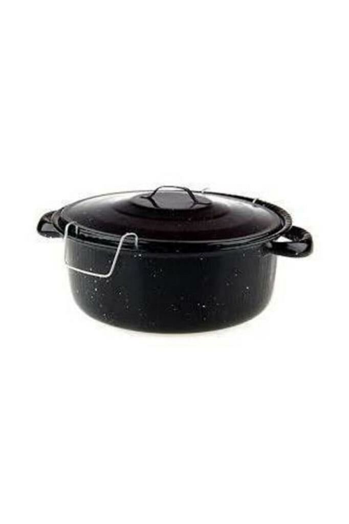 Essan Fritöz Sosis Patates Kabak Patlıcan Kızartma Tenceresi Fritöz Emaye Tencere Siyah Çinko Cips