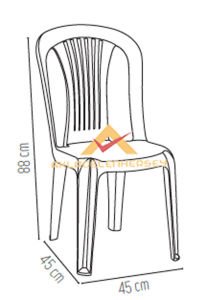 ŞENYAYLA KALİTELİ MAT BEYAZ RENK PLASTİK SANDALYE