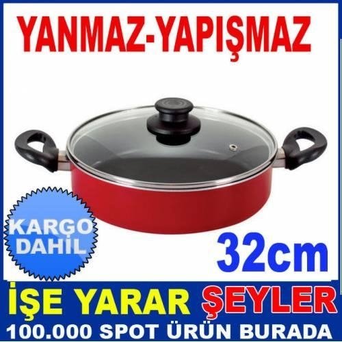 32cm YANMZ YAPŞMZ TEFLON KARNIYARIK TENCERESİ KD