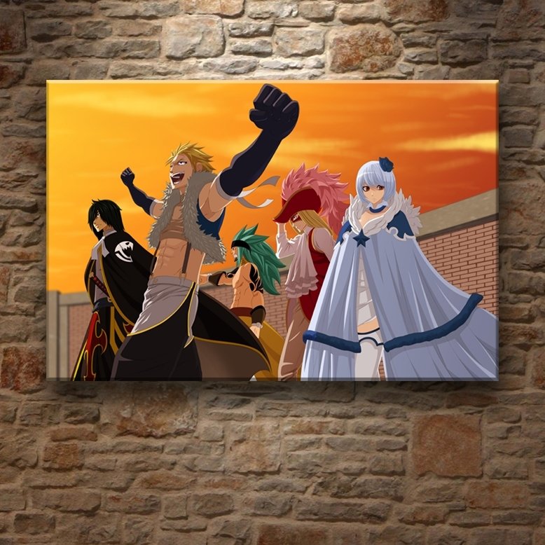 FAIRYTAIL SABERTOOTH 7 değişen ölçü ORİJİNAL KANVAS TABLO