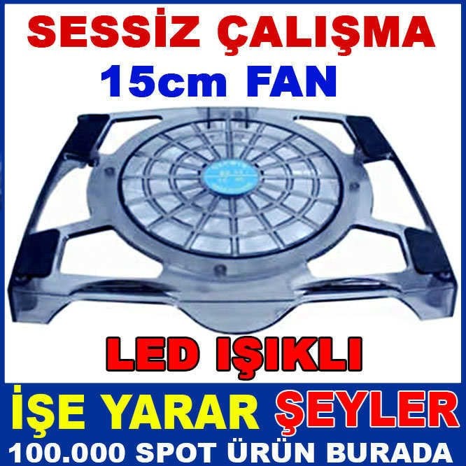 LED IŞIKLI SESSİZ ÇALIŞAN LAPTOP SOĞUTUCU FAN