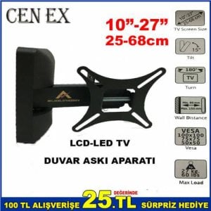 CEN EX 10'' 27'' 25-68 cm LCD-LED TV HAREKETLİ DUVAR ASKI APARATI 27 kg