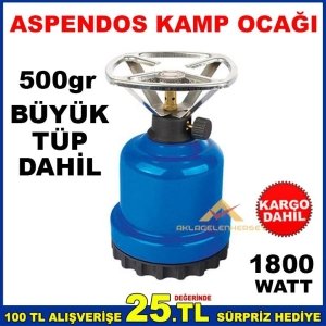 BÜYÜK BOY TAŞINABİLİR KAMP OCAĞI + 500gr LPG TÜP