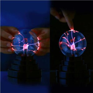 Elektrikli Plazma Küre Cadı Küresi 13.5cm Boyutunda Plasma Neon Light Rengarenk Eğlenceli Işıldak