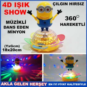 YÜRÜYEN DANS EDEN MÜZİKLİ IŞIKLI SHOW ÇILGIN HIRSIZ MİNYON