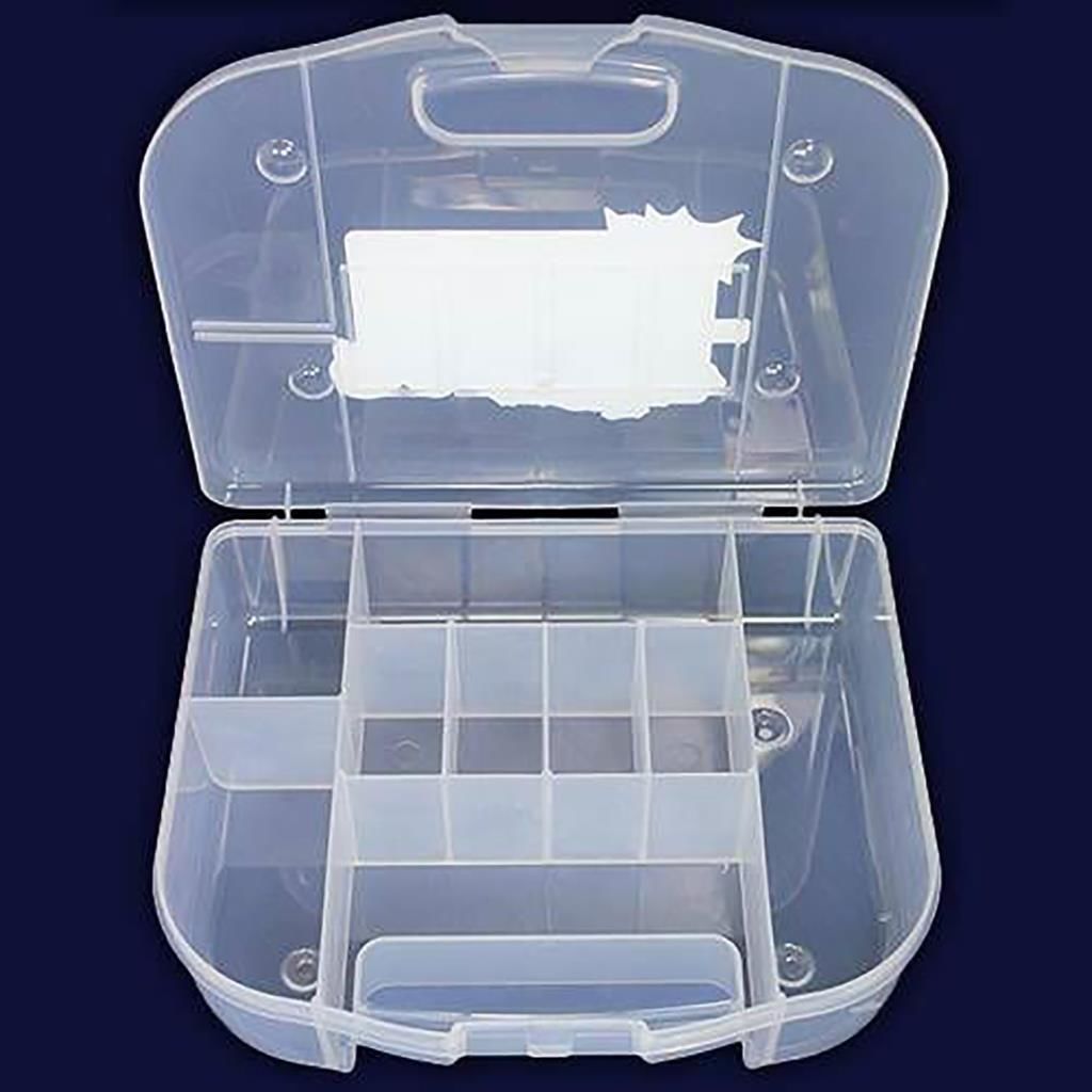 9 Bölmeli Kapaklı Takı Küpe Düzenleme Saklama Kutusu Plastiktir