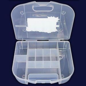 9 Bölmeli Kapaklı Takı Küpe Düzenleme Saklama Kutusu Plastiktir