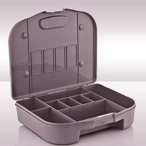 9 Bölmeli Kapaklı Takı Küpe Düzenleme Saklama Kutusu Plastiktir