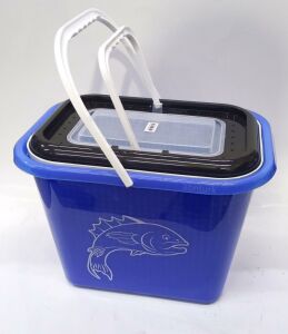 Büyük Balıkçı Kovası 35x25 Çıkabilen Süzgeçli iç Yapı Özel Kapak Taşıması Kolay Pratik Çanta Tip Set