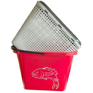 Büyük Balıkçı Kovası 35x25 Çıkabilen Süzgeçli iç Yapı Özel Kapak Taşıması Kolay Pratik Çanta Tip Set