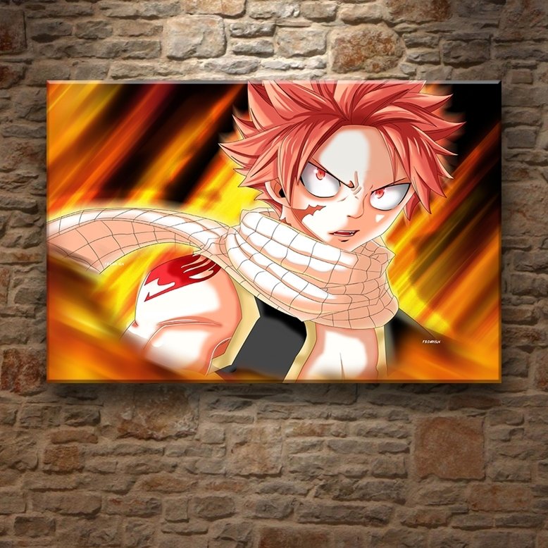 FAIRY TAIL NATSU 7 değişen ölçü ORİJİNAL KANVAS TABLO