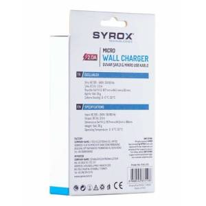 Syrox Duvar Şarjı Mikro Usb Kablo 2 Amper 1 Metre J15