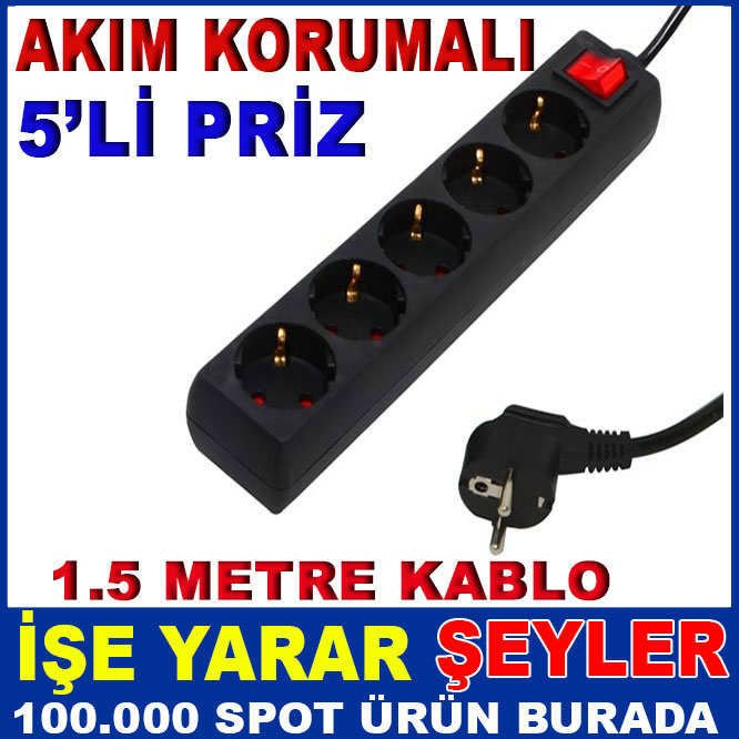 AKIM KORUMALI VOLTAJ DENGELEYİCİ 5'Lİ PRİZ 