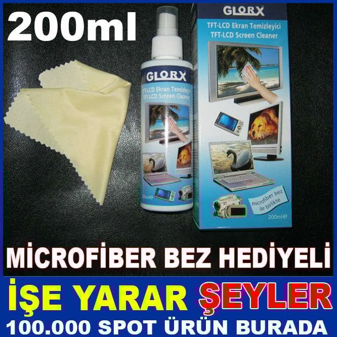 GLORX 200ml HASSAS EKRAN TEMİZLEYİCİ SPREY