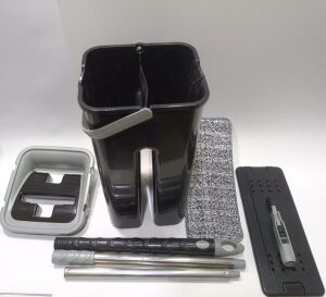 Mikrofiber Sistemli Tablet Mop Çift Paspaslı Smart Flat Mop Temizlik Seti Yeni Nesil Microfiber Mob