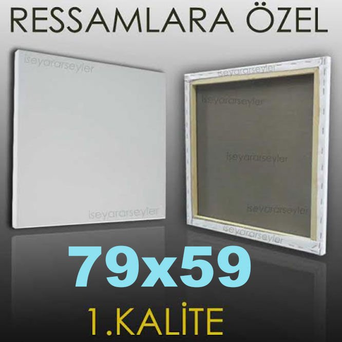 RESSAMLARA ÖZEL BOŞ RESİM TUVALİ HAZIRTUAL 79x59