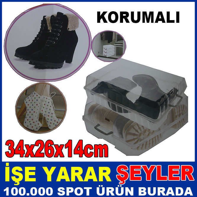 34x26cm BOT AYAKKABI ŞEFFAF KORUMA KUTUSU
