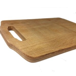 Plakalı Sağlam Ağaçtan 30x20cm Ahşap Kesim Tahtası Doğrama Panosu
