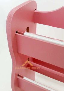 ŞIK ve KULLANIŞLI 3 KATLI SET ÜSTÜ AHŞAP FOLYOLUK STREÇLİK KAĞIT HAVLULUK DUVARA MONTE PEMBE