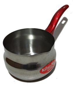 Tek Saplı 12cm Çapında 8cm Derinlikte Pratik Çelik Sos Tavası Kaliteli Malzemeden Üretilmiştir