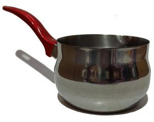 Tek Saplı 12cm Çapında 8cm Derinlikte Pratik Çelik Sos Tavası Kaliteli Malzemeden Üretilmiştir